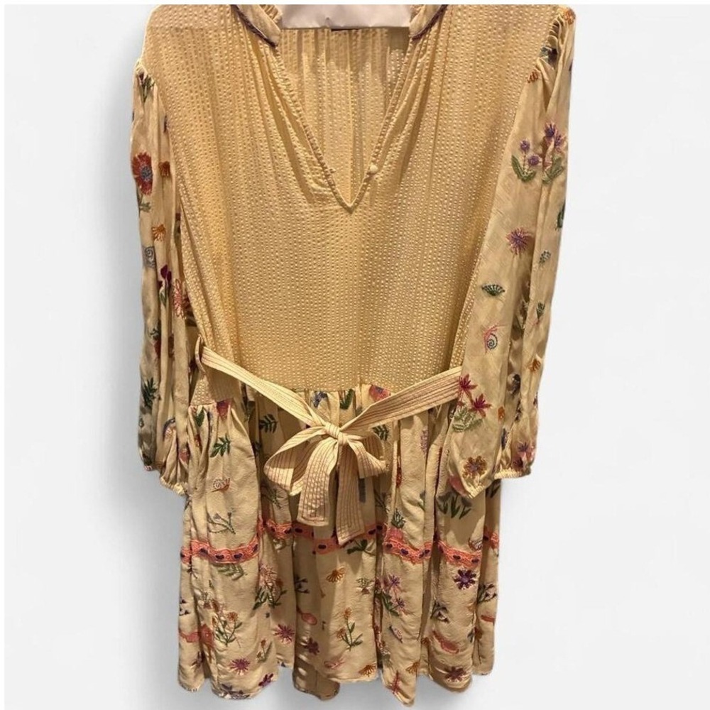 Anthropologie Conditions Apply Farm House Embroidered Midi Dress Sz XL